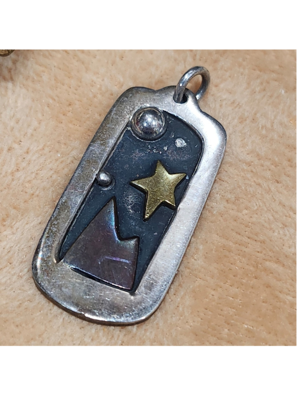 Far Fetched Mixed Metals Stary Sky Mountain Pendant